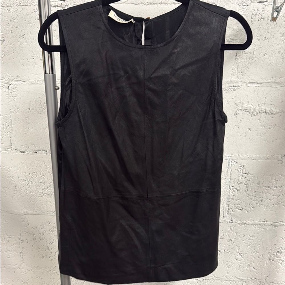 Equipment Black Satin Top - Size XS - Like New Sleeveless Top